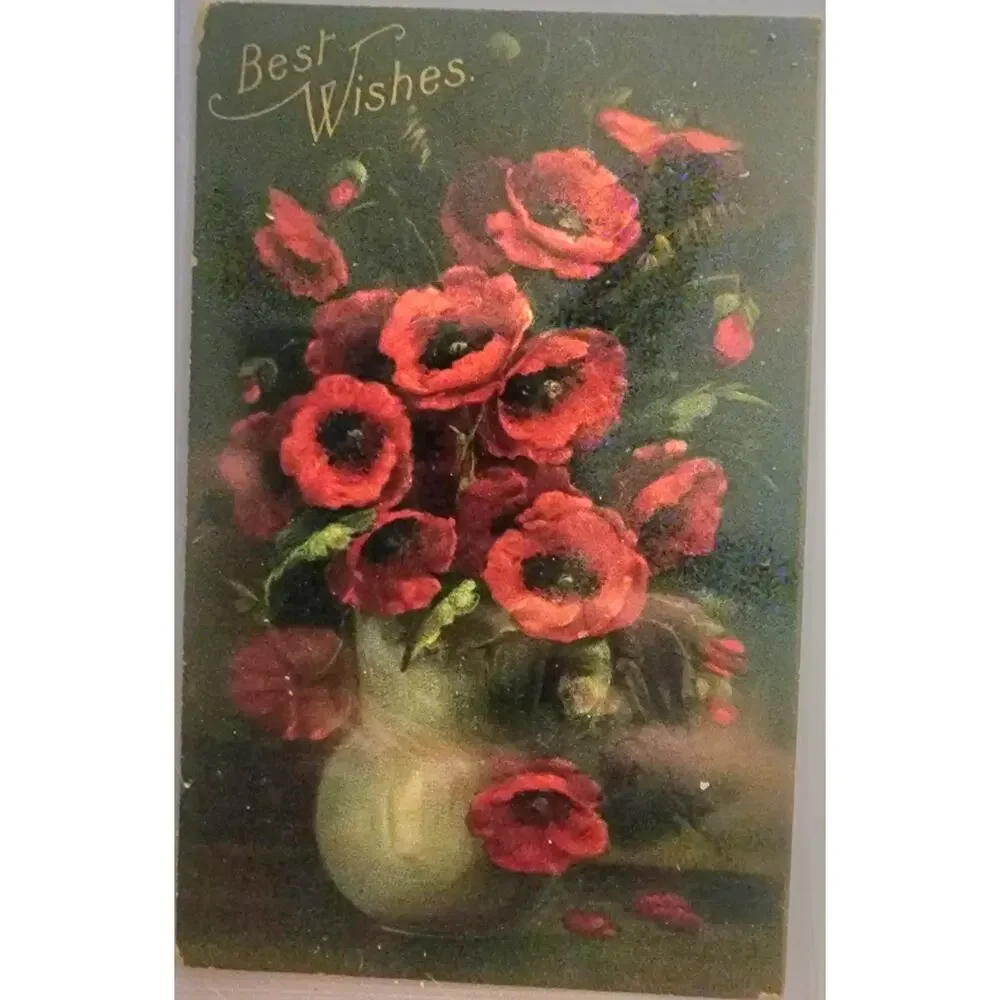 Lot Of Three Vintage Antique Embossed Postcards Flowers